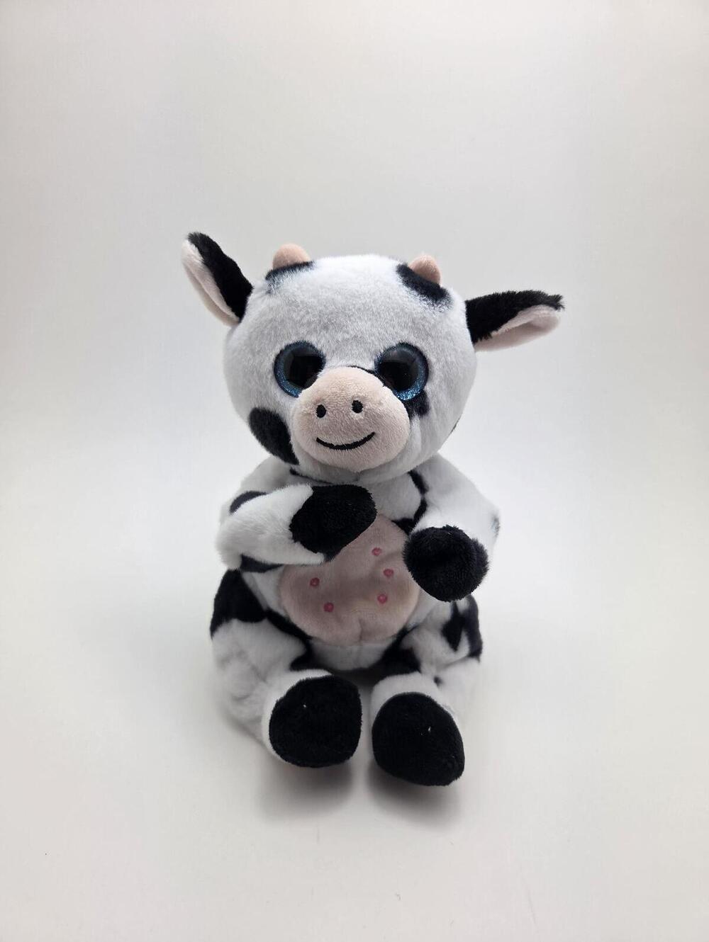 Ty Beanie Bellies “Herdly” the Cow Plush - No Hang Tag! (8 inch)